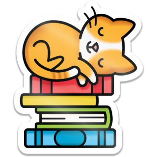 Lawn Fawn, vinyl sticker, book stack
