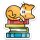 Lawn Fawn, vinyl sticker, book stack