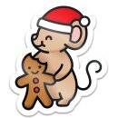 Lawn Fawn, vinyl sticker, gingerbread mouse