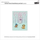 Lawn Fawn, lawn cuts/ Stanzschablone, winter forest backdrop: portrait