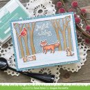 Lawn Fawn, lawn cuts/ Stanzschablone, winter forest backdrop: landscape