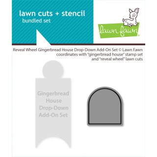 Lawn Fawn, reveal wheel gingerbread house drop-down...