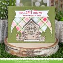 Lawn Fawn, clear stamp, gingerbread house