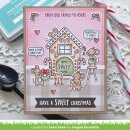 Lawn Fawn, clear stamp, gingerbread house