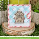 Lawn Fawn, clear stamp, gingerbread house