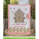 Lawn Fawn, clear stamp, gingerbread house