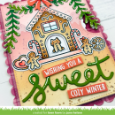 Lawn Fawn, clear stamp, gingerbread house add-on