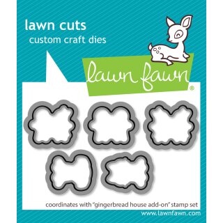 Lawn Fawn, lawn cuts/ Stanzschablone, gingerbread house add-on