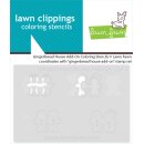Lawn Fawn, coloring stencils, gingerbread house add-on
