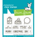 Lawn Fawn, clear stamp, cozy dogs christmas add-on