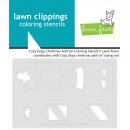 Lawn Fawn, coloring stencils, cozy dogs christmas add-on