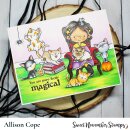 Sweet November Stamps, clear stamp, Black Cat Magic
