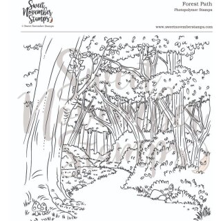 Sweet November Stamps, clear stamp, Forest Path