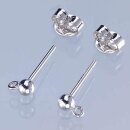 Ohrstecker Kugel/Öse silber 925 13mm 2 Stück