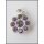 Metallanhänger Blume mit Strass Violett ca.12mm 1 Stück