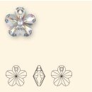 Swarovski Anh&auml;nger / Pendant Blume 12mm PERIDOT 2 St&uuml;ck