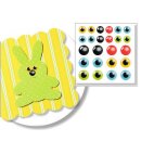 Epoxy-Sticker "Augen", gemischt, 10+14mm &oslash;, 24 St&uuml;ck