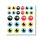 Epoxy-Sticker "Augen", gemischt, 10+14mm ø, 24 Stück