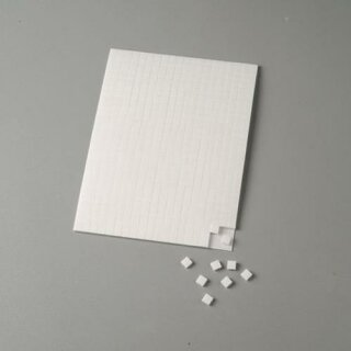 3D Klebepads, 5x5x3mm, Platte 100x140mm weiß 560 Stck.