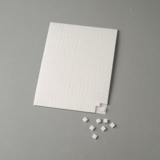 3D Klebepads, 5x5x2mm, Platte 100x140mm weiß 560 Stck.