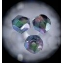 Glasfacettperlen rund irisierend SCHWARZ 6mm 50 Stück