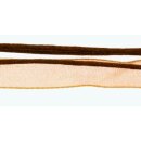 Collier mit Band und Baumwollkordel (einseitig offen) hellbraun 50cm
