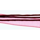 Collier mit Band und Baumwollkordel (einseitig offen) dunkelrot 50cm